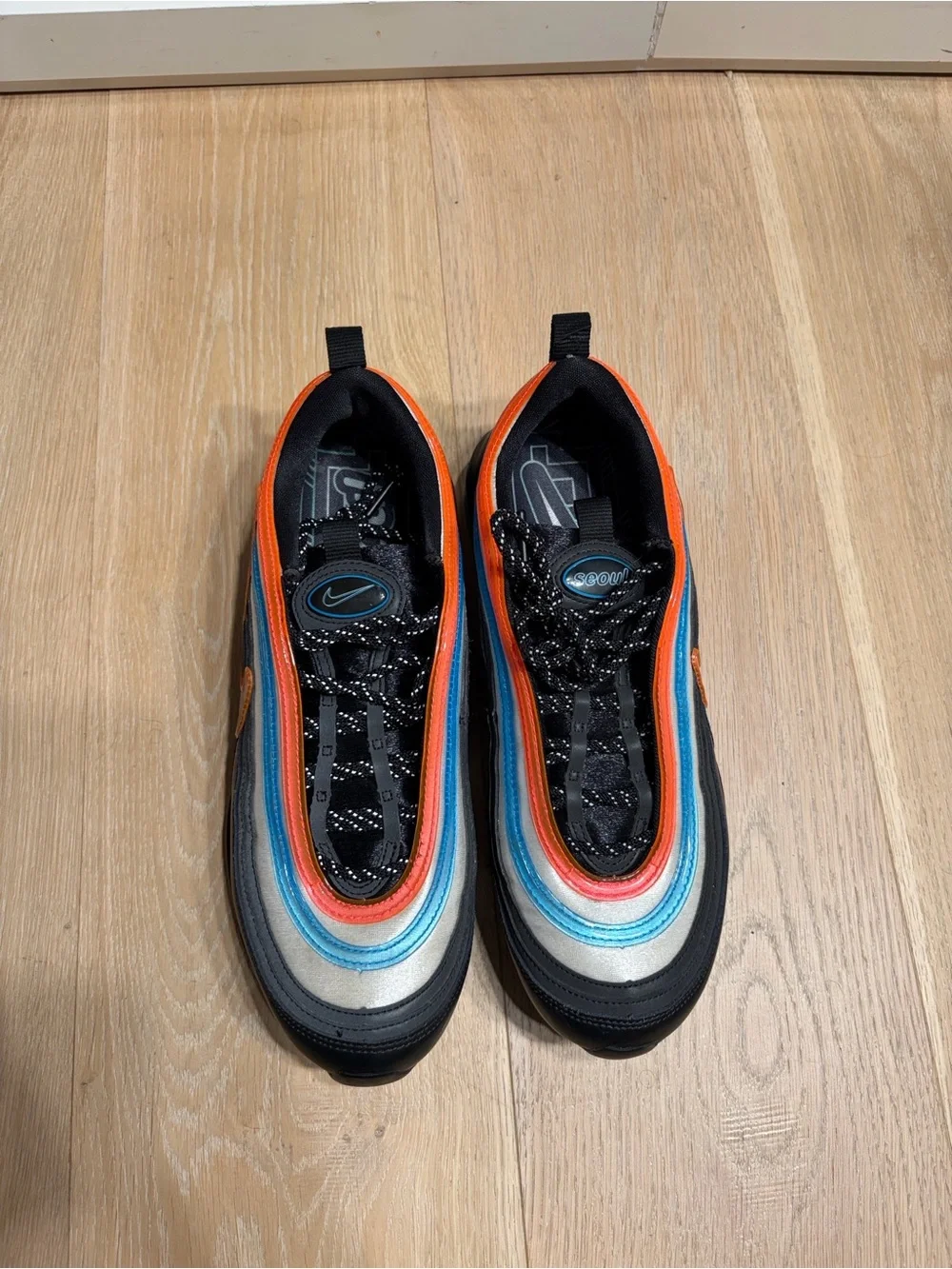 Nike Men’s Air Max 97 “Seoul” with Orange & Blue Accents